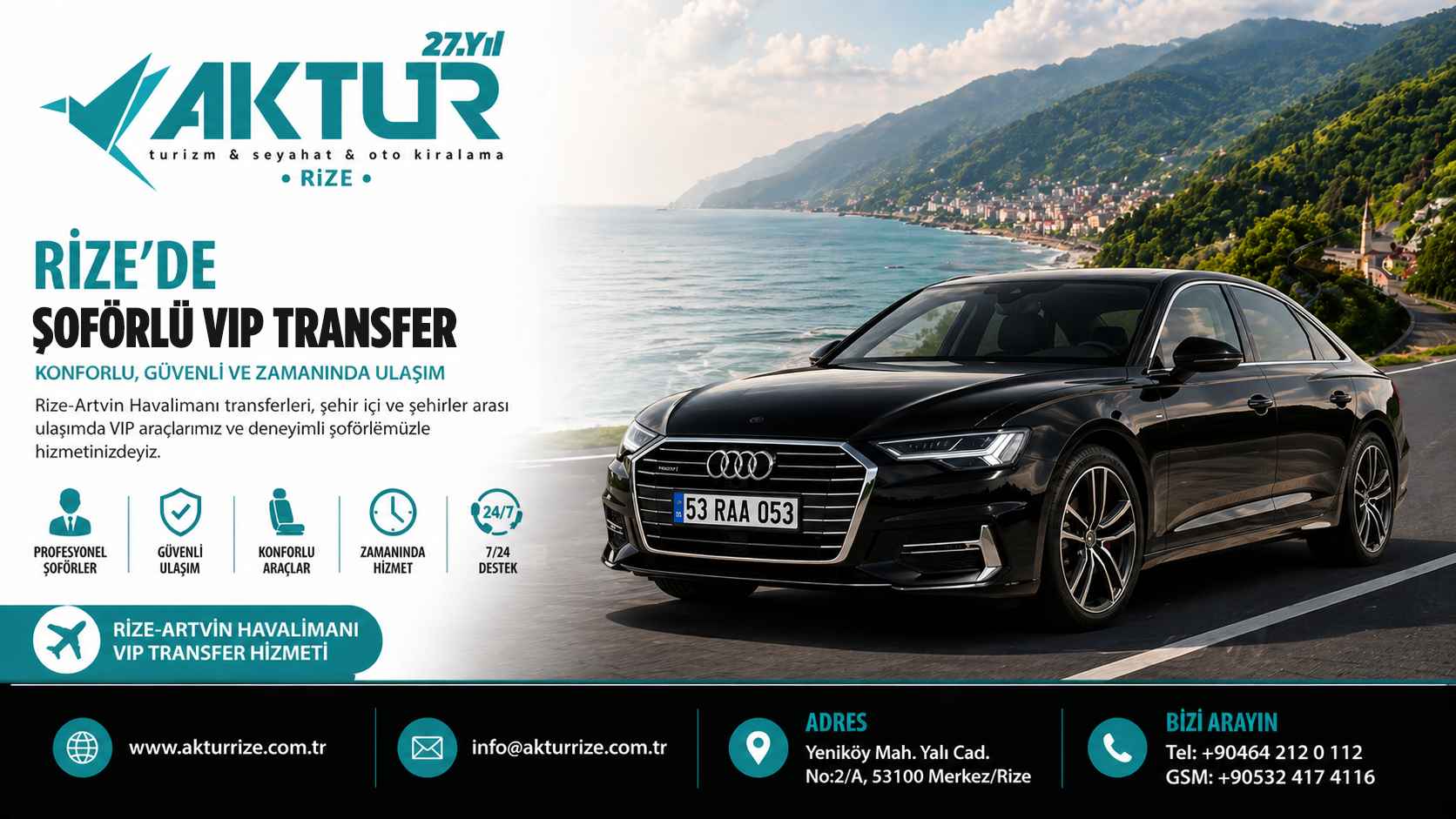 Rize’de Şoförlü VIP Transfer