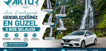 Araç Kiralayarak Gidebileceğiniz En Güzel 5 Rize Şelalesi