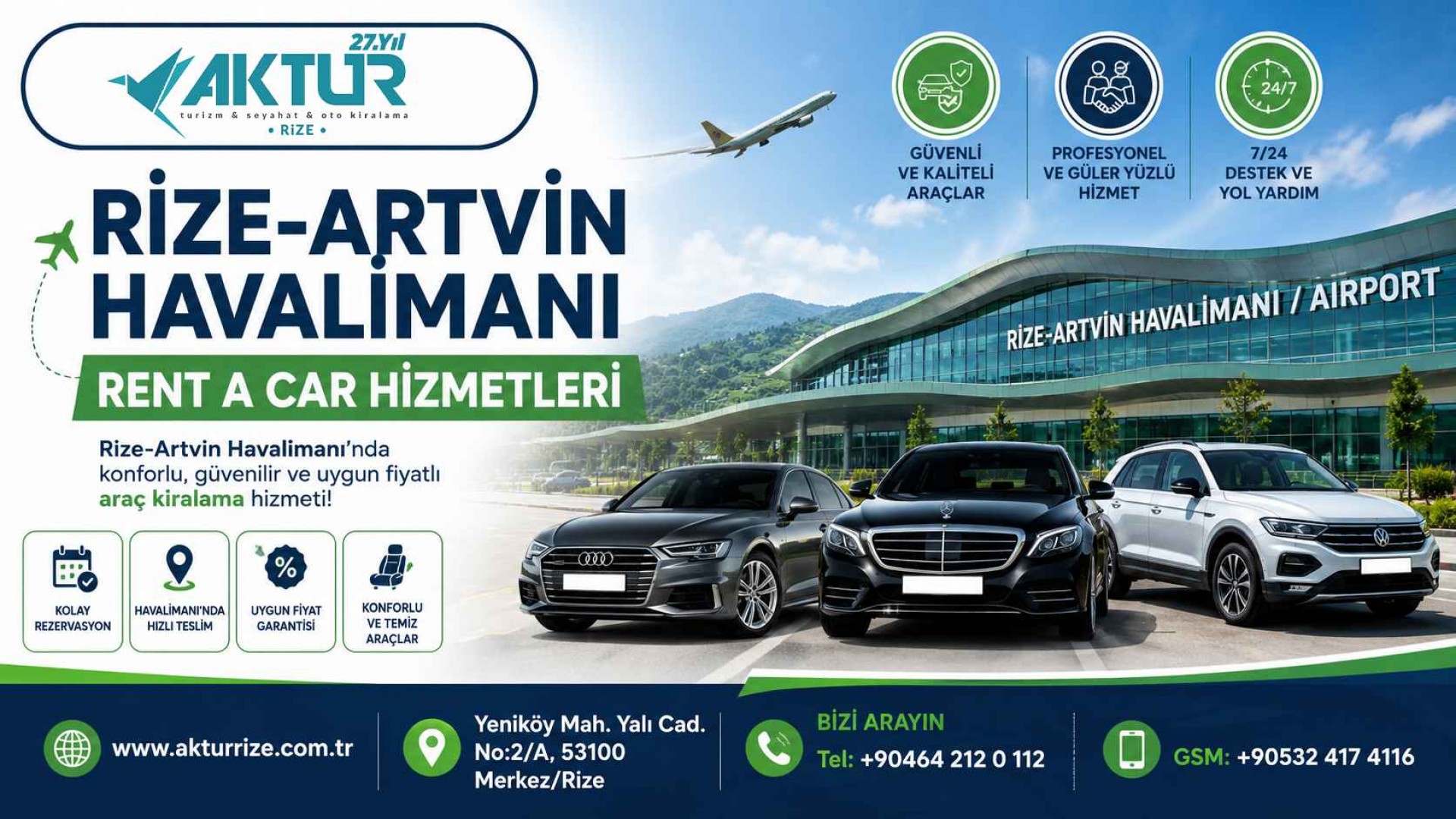Rize-Artvin Havalimanı Rent A Car Hizmetleri