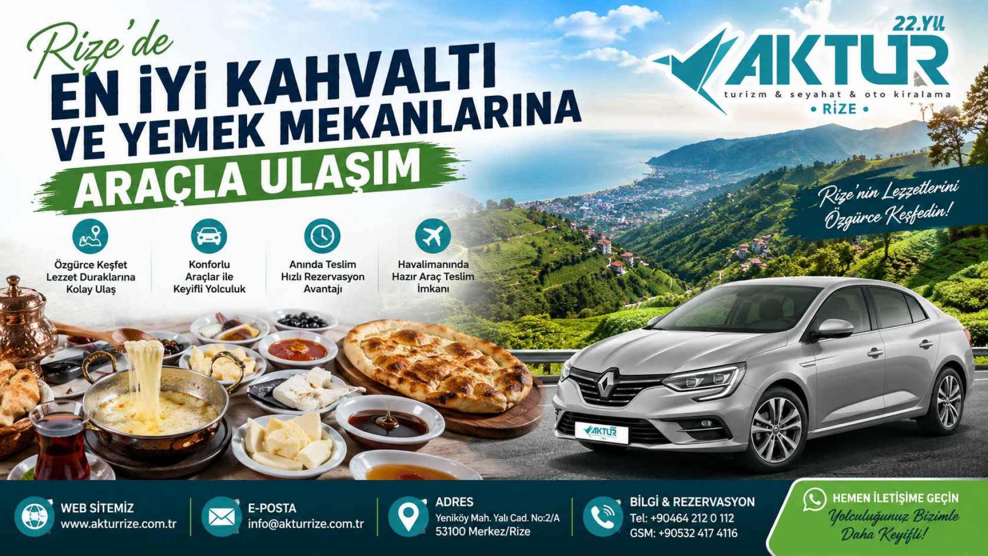 Rize Gurme Rotası: En İyi Kahvaltı ve Yemek Mekanlarına Araçla Ulaşım Rize Gurme Rotası: En İyi Kahvaltı ve Yemek Mekanlarına Araçla Ulaşım