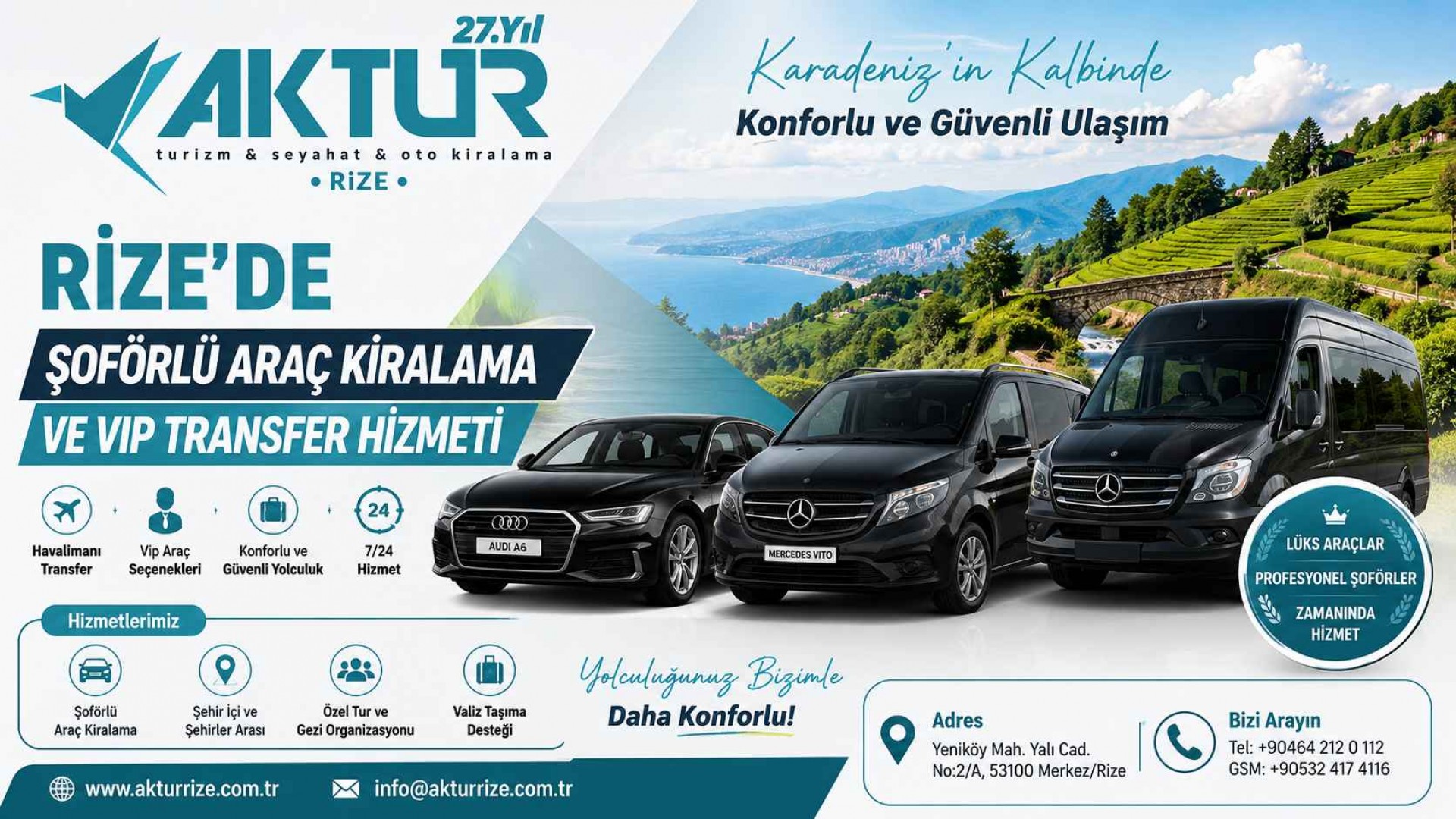 Rize Şoförlü Araç Kiralama Avantajları Nelerdir?