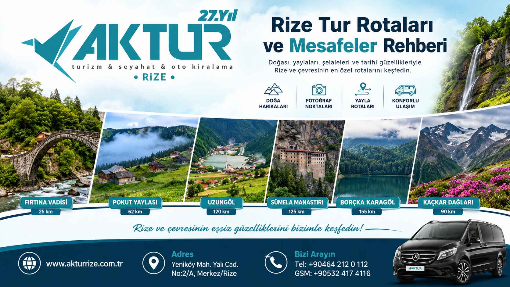Rize Oto Kiralama ve Günübirlik Turlar | Aktur Rize Rize oto kiralama, günübirlik Karadeniz turları ve Aktur Rize turizm hizmetleri