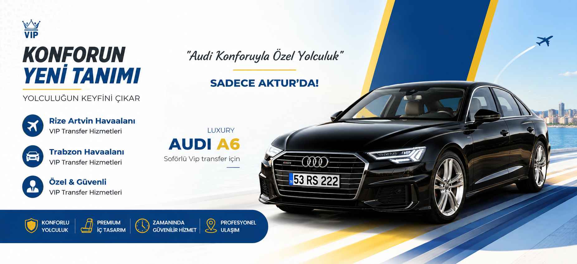 Audi A6 VIP Araç Kiralama - Rize Oto Kiralama ve Rize Rent a Car